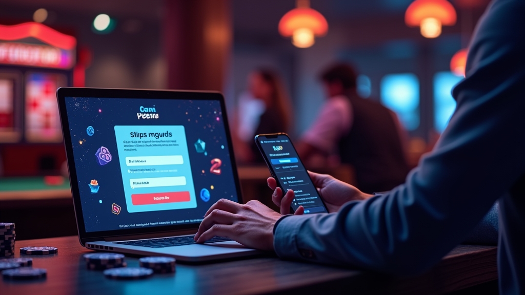 Speler doorloopt de stappen om een bonuscode te claimen op laptop en telefoon