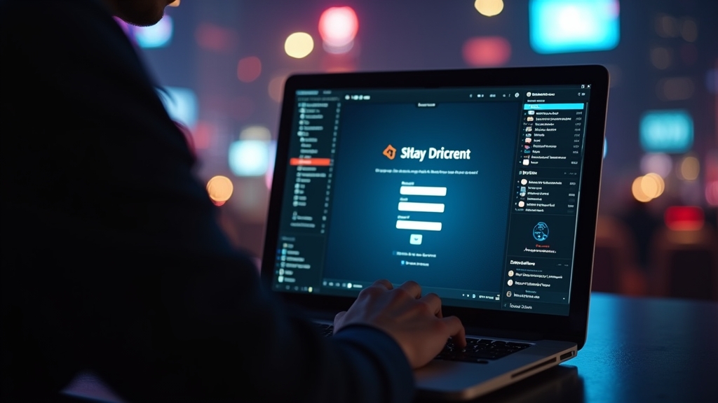 Gebruiker bekijkt een inlogfout op laptop in een donkere casino-omgeving