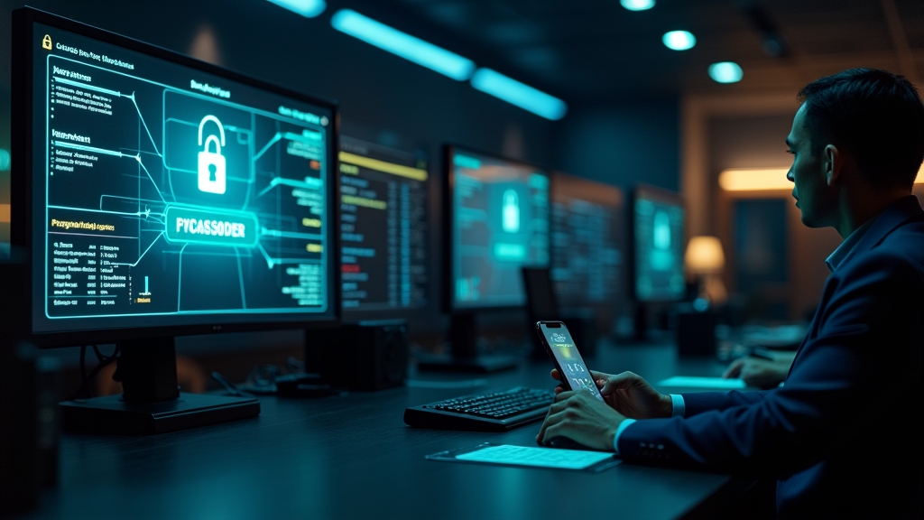 Veilige Fgfox login op een scherm met controle en beveiligingssymbolen.